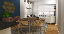 Online Designer Combined Living/Dining 3D Model