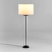 Online Designer Bedroom Promenade Black Floor Lamp with White Shade