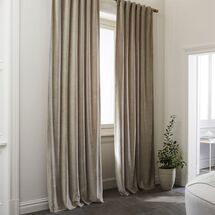 Online Designer Living Room Worn Velvet Curtain, Light Taupe, 48"X108"