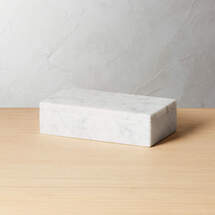 Online Designer Living Room LARGE WHITE MARBLE BOX