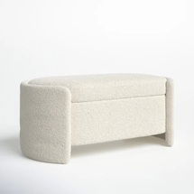 Online Designer Bedroom Terrence Boucle Upholstered Storage Bench