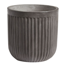 Online Designer Combined Living/Dining Concrete Fluted Planters-Large-Grey 