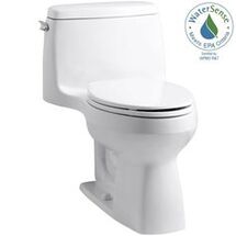 Online Designer Hallway/Entry Santa Rosa Comfort Height 1-Piece 1.28 GPF Compact Single Flush Elongated Toilet