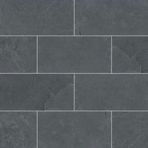 Online Designer Dining Room Montauk 3" x 6" Slate Subway Tile in Gray