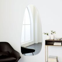 Online Designer Studio Frameless Asymmetrical Floor Mirror