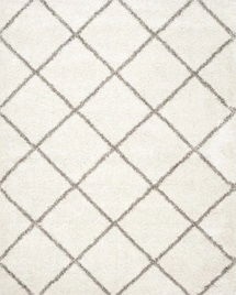 Online Designer Living Room Duhon Ivory/Gray Shag Area Rug