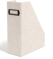 Online Designer Home/Small Office U Brands Linen Magazine File Holder, Beige Linen Finish, Beige, 1 Count, 5388U