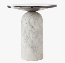 Online Designer Combined Living/Dining MARTINI SIDE TABLE WITH WHITE MARBLE BASE