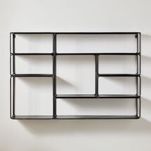 Online Designer Bedroom Metal Wall Shelf, Large