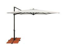 Online Designer Other Laura Modern Classic White Sunbrella Black Aluminum Outdoor Umbrella