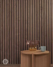 Online Designer Bedroom Luxury American Walnut Acoustic Slat Wood Wall Panels