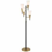 Online Designer Other Possini Euro Quatro 4-Light Tree Floor Lamp Black with Warm Gold