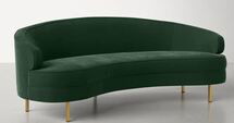 Online Designer Combined Living/Dining Neville 89.4'' Velvet Recessed Arm Sofa