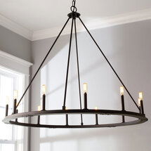 Online Designer Living Room MINIMALIST IRON RING CHANDELIER - 12 LIGHT