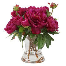 Online Designer Dining Room Fuchsia Peony Bouquet