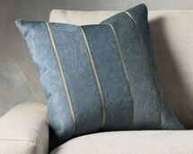 Online Designer Combined Living/Dining channel-stitch hide pillow