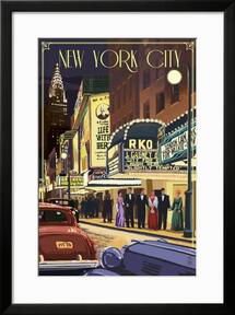 Online Designer Living Room New York City, New York - Theater Scene Framed Art