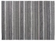 Online Designer Bedroom SLOANE HANDLOOM BLACK AND WHITE STRIPED RUG 8'X10'