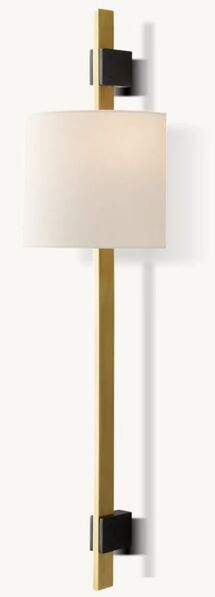 Online Designer Dining Room VELA RECTANGULAR BAR SCONCE - ROUND SHADE