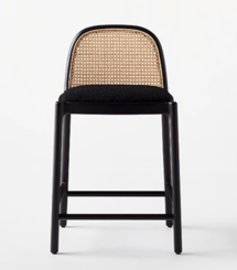 Online Designer Combined Living/Dining NADIA BLACK CANE COUNTER STOOL