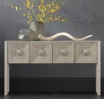 Online Designer Combined Living/Dining Carrington 51 1/2" Metallic Painted 4-Door Console Table