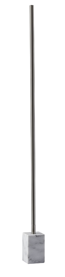 Online Designer Combined Living/Dining Modern LED Marble LED Washer Floor Lamp, Polished Nickel & White Marble