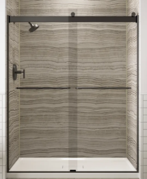 Online Designer Bathroom Kohler Levity 74" High x 59-5/8" Wide Bypass Frameless Shower Door with Clear Glass