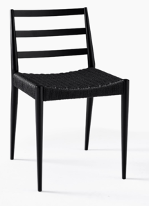 Online Designer Combined Living/Dining Holland Chair, Black, Black Cord