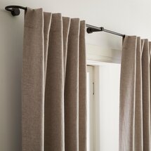 Online Designer Bedroom European Flax Linen Blackout Curtain