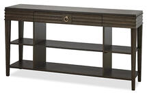 Online Designer Kitchen Madelyn 3-Shelf Console, Mocha