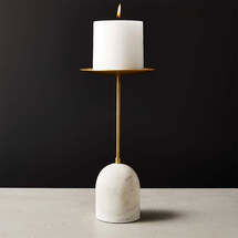 Online Designer Living Room NUMA MARBLE AND BRASS PILLAR CANDLE STAND LARGE