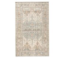 Online Designer Combined Living/Dining Nicolette Hand-Knotted Wool Rug, Cool Multi, 5 x 8'