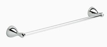 Online Designer Bathroom Delta Foundations 24-in Polished Chrome Wall Mount Single Towel Bar