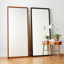 Online Designer Bathroom Floating Wood Floor Mirror