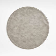 Online Designer Dining Room Maxwell Round Grey Easy-Clean Placemat