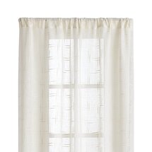 Online Designer Living Room Briza 50"x84" Ivory Sheer Linen Curtain Panel