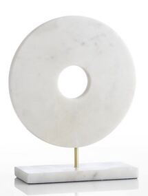 Online Designer Combined Living/Dining White Marble Circle on Stand