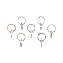 Online Designer Living Room Set of 7 Matte Nickel Curtain Rings