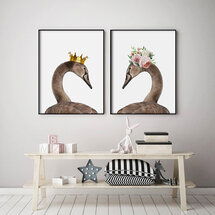 Online Designer Nursery Swan Print for Nursery