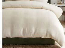 Online Designer Bedroom Belgian Flax Linen Waffle Duvet Cover - Flax