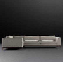 Online Designer Living Room ITALIA TAPER ARM L-SECTIONAL - OAK BASE