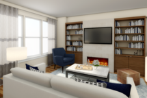 Online Designer Combined Living/Dining 3D Model