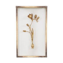 Online Designer Bedroom Fleur de Tole Gold Wall Decor - Plaque III