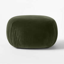 Online Designer Bedroom GIDEON GREEN VELVET OTTOMAN