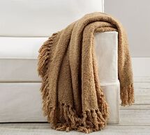 Online Designer Living Room Dreamy Fringe Throw, 50 x 60", Camel