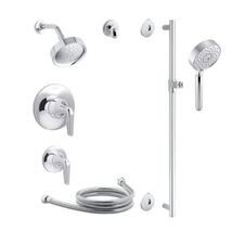 Online Designer Bathroom Kohler KSS-Tempered-4-RTHS-CP Tempered Pressure Balanced Shower System 