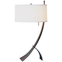 Online Designer Combined Living/Dining Stasis with Drum Shade Hubbardton Forge Table Lamp