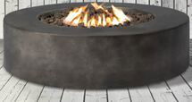 Online Designer Patio 12"H x 36"W x 36"D Charcoal Latitude 12" H Fiber Reinforced Concrete Outdoor Fire Pit Table