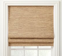 Online Designer Bedroom Custom Sutton Natural Blackout Roman Shade