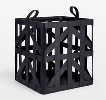 Online Designer Bathroom Leather Open Weave Basket